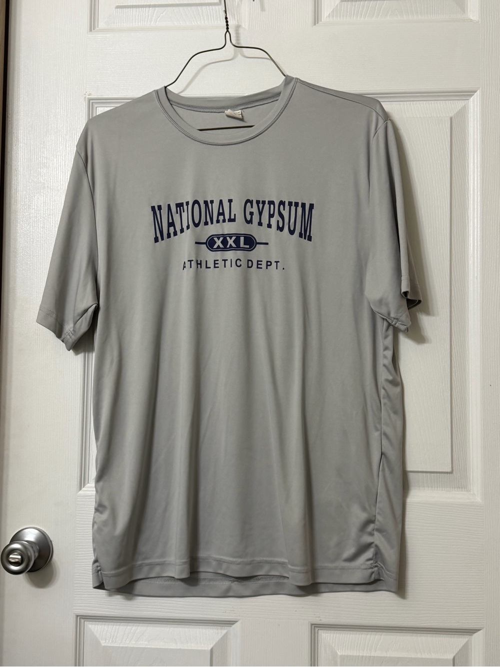 Sport-Tek Gray Short-Sleeve Athletic Tee with Navy Graphic